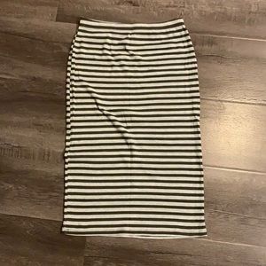 Forever 21 striped ribbed midi skirt
